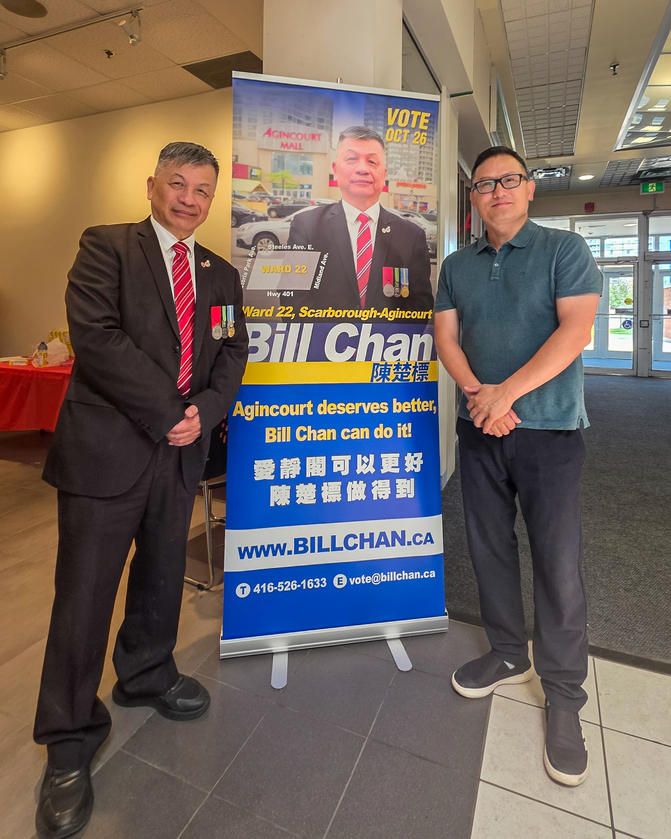 Retired Toronto Police Officer Bill Chan Runs for City Councillor in Ward 22, Scarborough—Agincourt